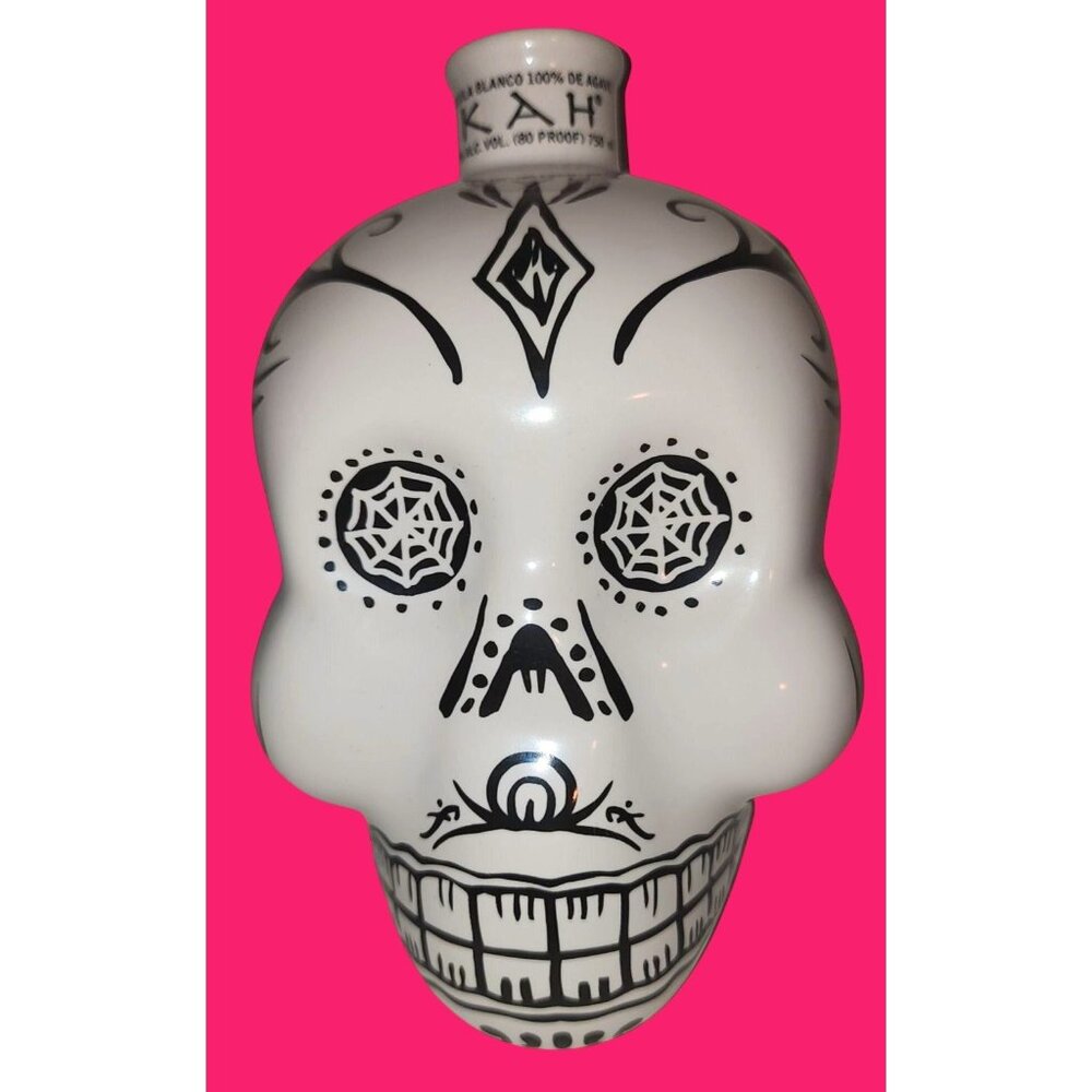 Collectible KAH Ceramic  750 ml EMPTY Skull DAY of the Dead